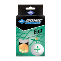 Мячики для н/тенниса DONIC ELITE 1* 40+ 6 штук, белый + оранжевый