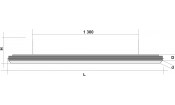 Лампа Evolution 3 секции ясень (ширина 600) (№1,фурнитура медь антик)