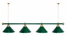 Лампа "STARTBILLIARDS" 4 пл. металл (плафоны зеленые матовые, штанга зеленая матовая)