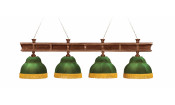 Лампа Президент 4пл. ясень (№1,бархат зеленый,бахрома желтая,фурнитура золото)