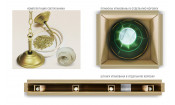 Лампа Аристократ-3 4пл. береза (№11,бархат зеленый,бахрома желтая,фурнитура золото)