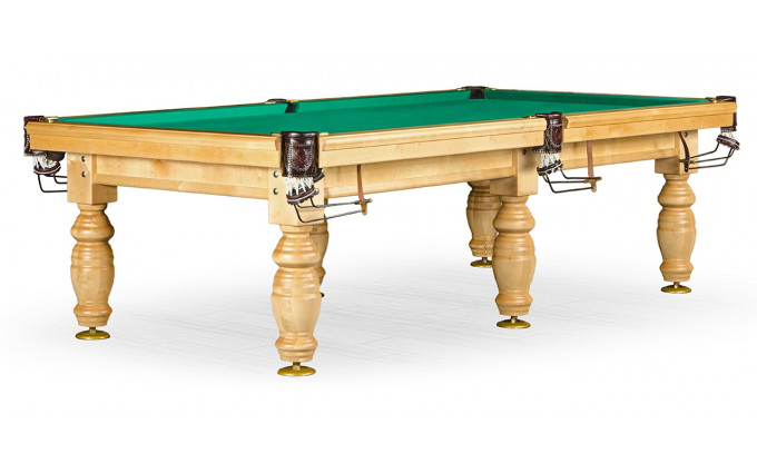 Бильярдный стол для русского бильярда "Дебют" 10 ф (светлый, плита 25 мм, 6 ног)
