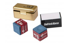 Мел «Ball teck PRO II» (2 шт, в золотистой металлической коробке) синий